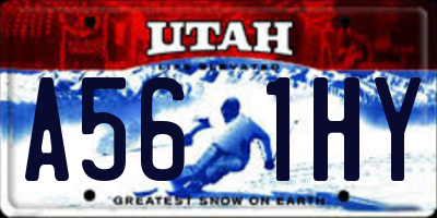 UT license plate A561HY