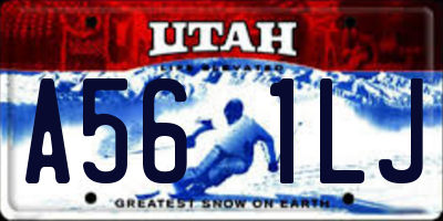 UT license plate A561LJ