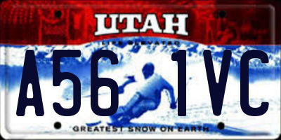 UT license plate A561VC
