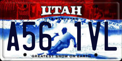 UT license plate A561VL