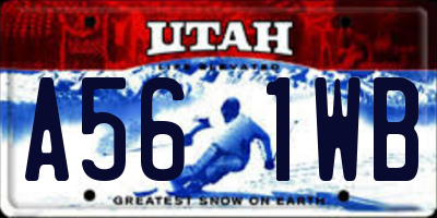 UT license plate A561WB