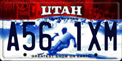 UT license plate A561XM