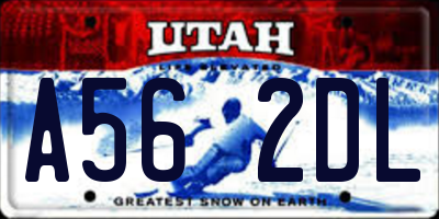 UT license plate A562DL