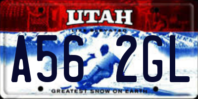 UT license plate A562GL