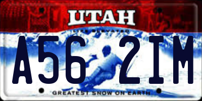 UT license plate A562IM