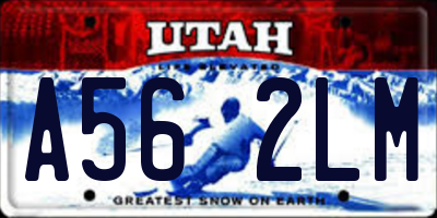 UT license plate A562LM