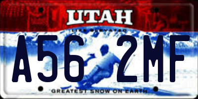 UT license plate A562MF