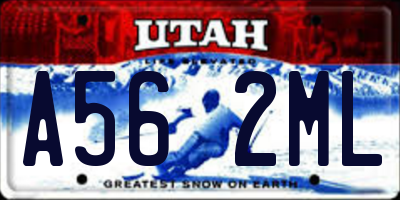 UT license plate A562ML