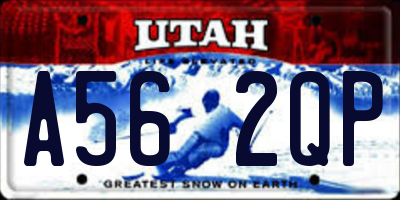 UT license plate A562QP