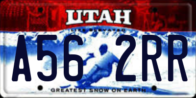 UT license plate A562RR