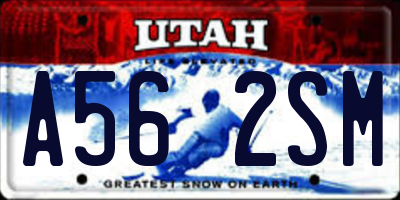 UT license plate A562SM