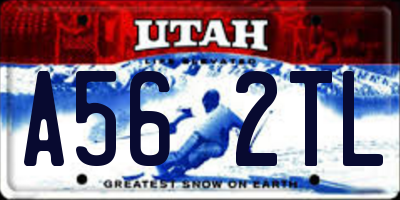 UT license plate A562TL