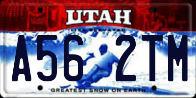 UT license plate A562TM