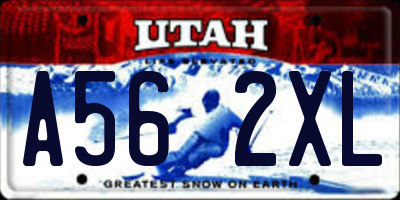 UT license plate A562XL