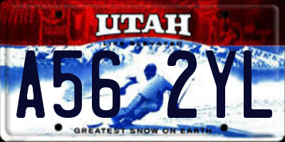 UT license plate A562YL
