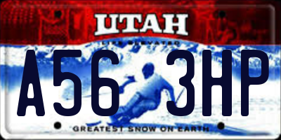 UT license plate A563HP