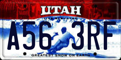 UT license plate A563RF