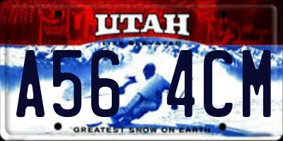 UT license plate A564CM