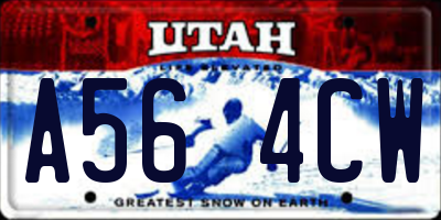UT license plate A564CW