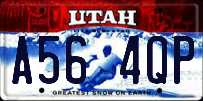 UT license plate A564QP