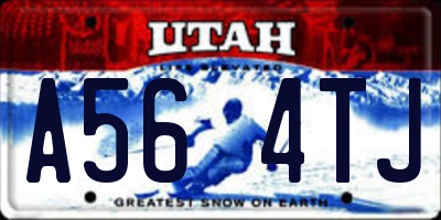 UT license plate A564TJ