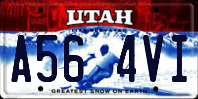 UT license plate A564VI