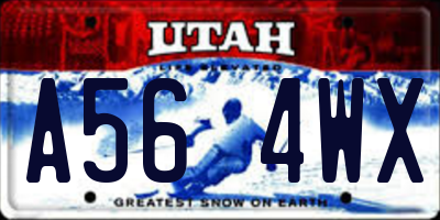 UT license plate A564WX