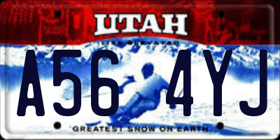 UT license plate A564YJ
