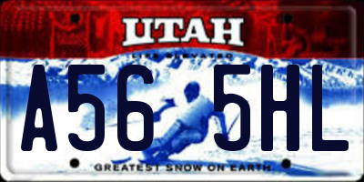 UT license plate A565HL