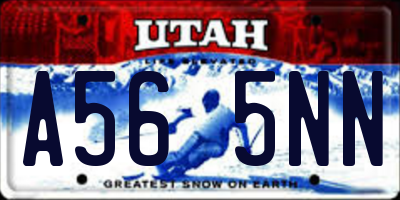 UT license plate A565NN