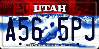 UT license plate A565PJ