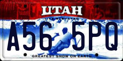 UT license plate A565PQ