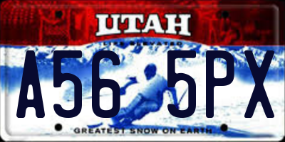 UT license plate A565PX