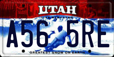 UT license plate A565RE