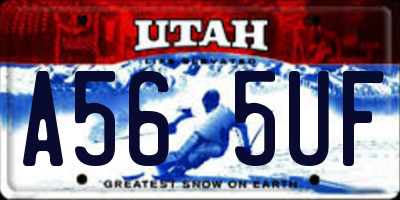 UT license plate A565UF