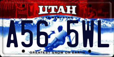 UT license plate A565WL