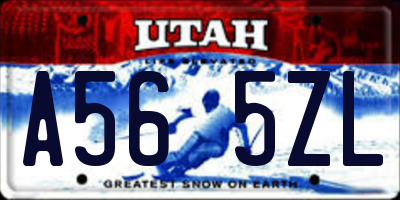 UT license plate A565ZL