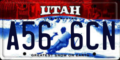 UT license plate A566CN