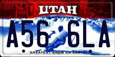 UT license plate A566LA