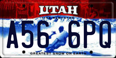 UT license plate A566PQ
