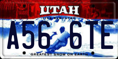 UT license plate A566TE