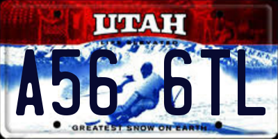 UT license plate A566TL