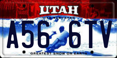 UT license plate A566TV