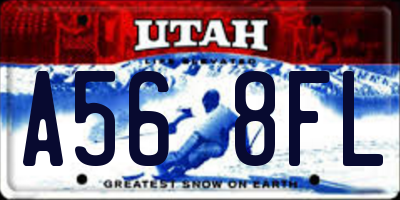 UT license plate A568FL