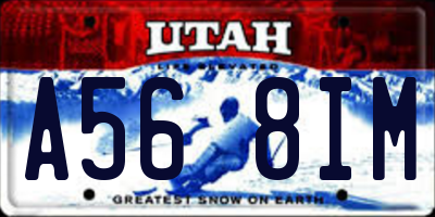 UT license plate A568IM