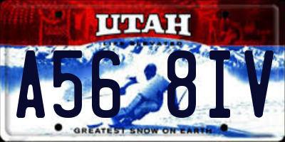 UT license plate A568IV