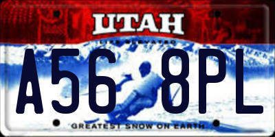 UT license plate A568PL