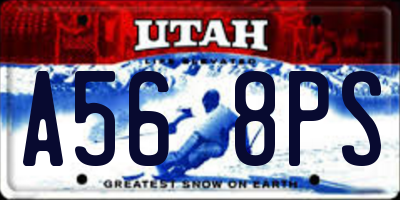 UT license plate A568PS