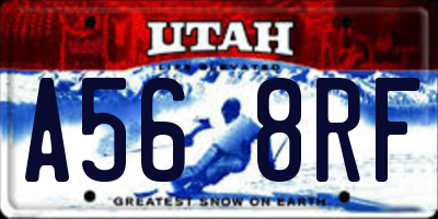 UT license plate A568RF