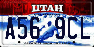UT license plate A569CL